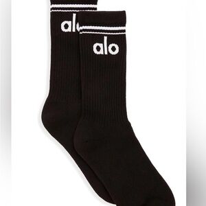 ALO Yoga Black Athletic Socks